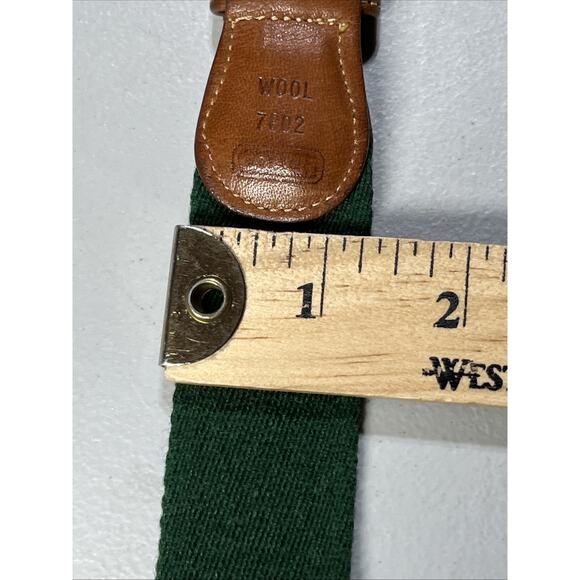 Vintage Coach Surcingle Belt Size 26 Green Wool Brown Leather Classic 7802 - Picture 9 of 10
